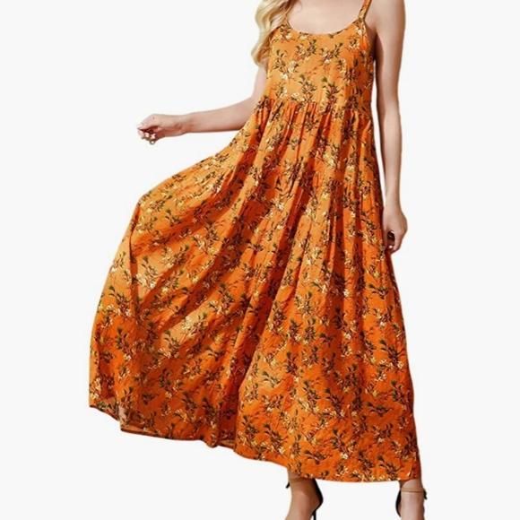 Women Casual Loose Bohemian Floral Print Dresses - Picture 8 of 12